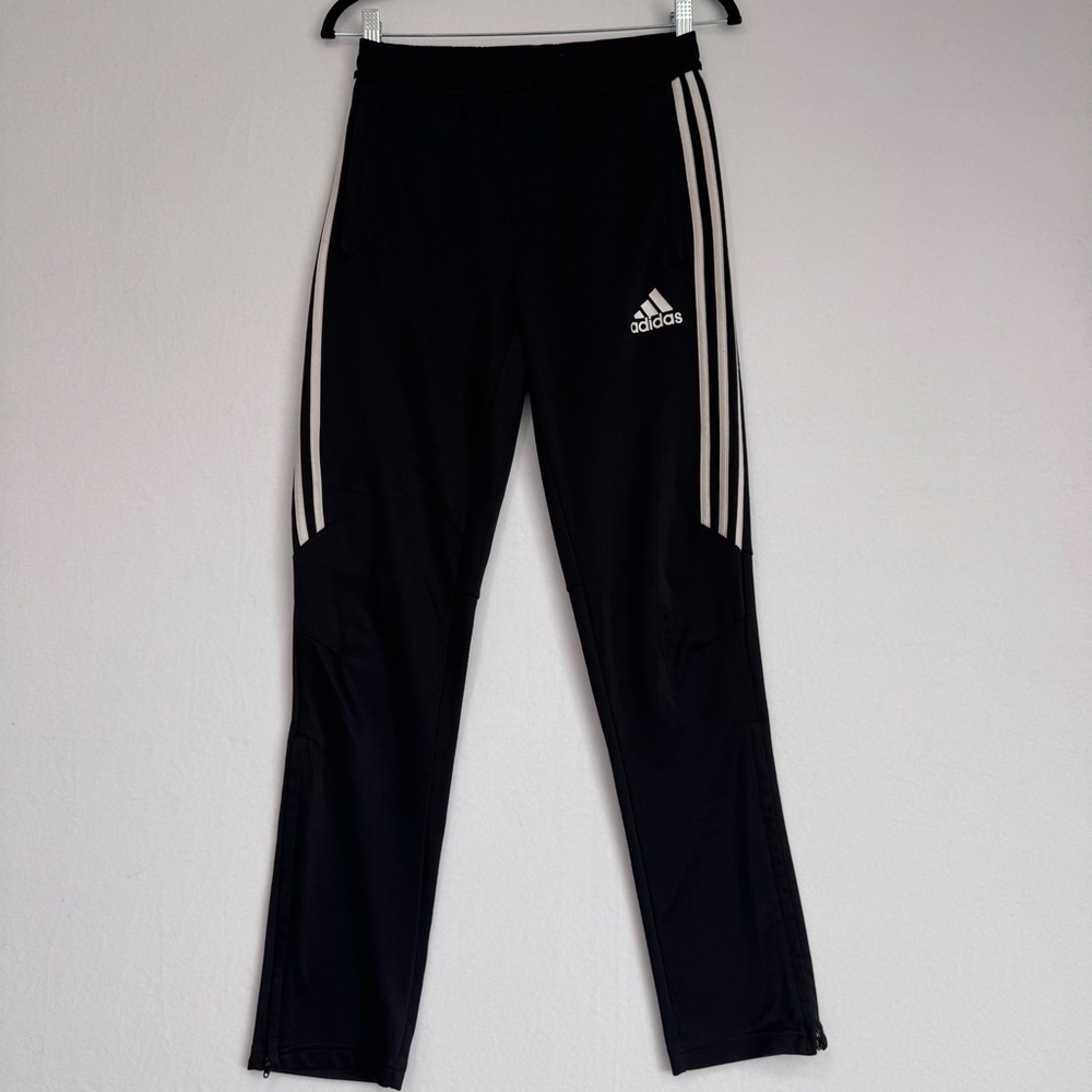 Adidas Climacool Youth Black Track Pants Joggers Tapered Size Large